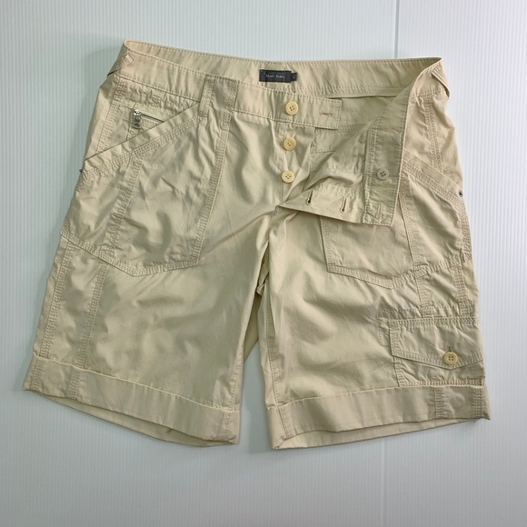 Marc Aurel Shorts Size 12 EU 42 Adjustable Leg Length Cotton Cargo Khaki Work - Picture 2 of 9